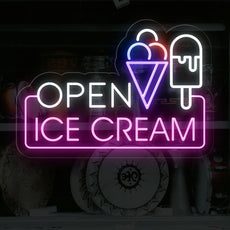 Ice Cream Open Neon Sign: Tempting Displays for Your Ice Cream Shop! - NEONXPERT