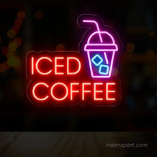 Iced Coffee Neon Sign: Chill Vibes for Your Space - NeonXpert