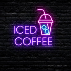 Iced Coffee Neon Sign: Chill Vibes for Your Space - NeonXpert