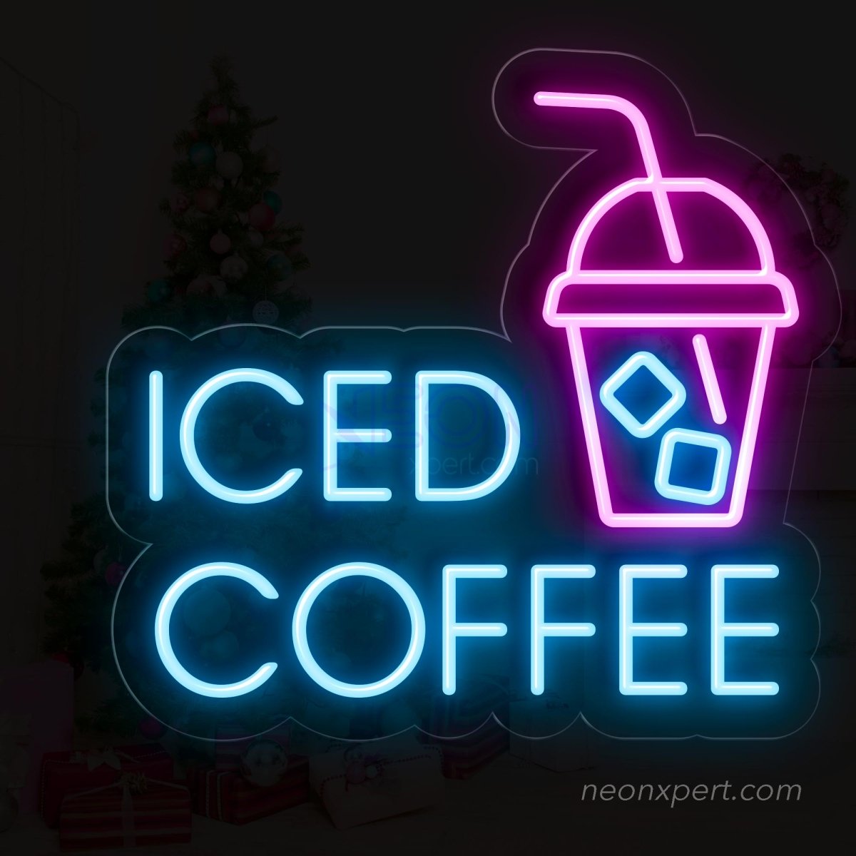 Iced Coffee Neon Sign: Chill Vibes for Your Space - NeonXpert