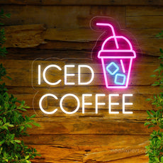 Iced Coffee Neon Sign: Chill Vibes for Your Space - NeonXpert