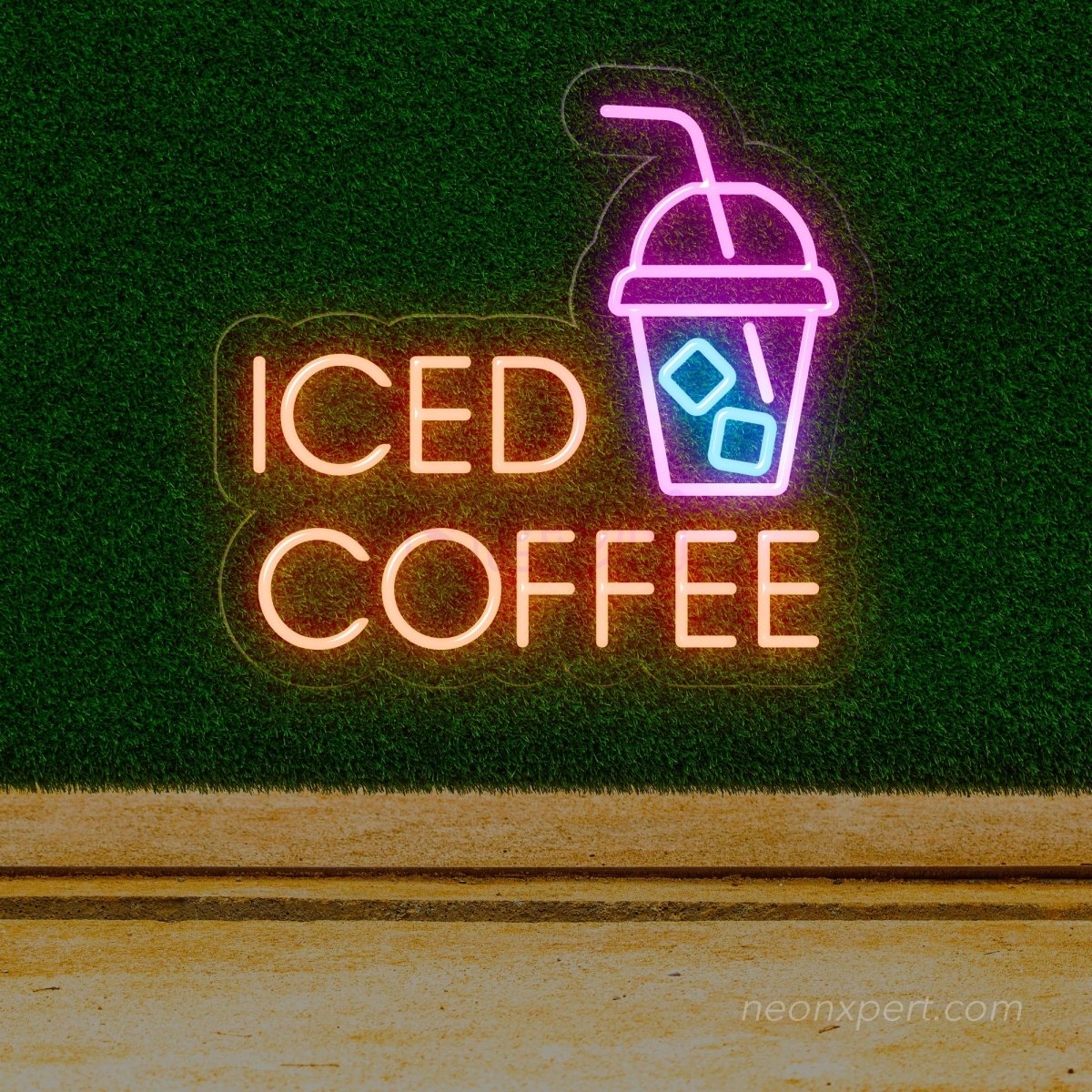 Iced Coffee Neon Sign: Chill Vibes for Your Space - NeonXpert