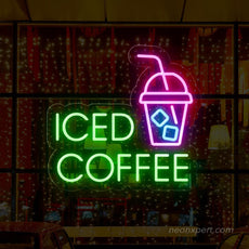 Iced Coffee Neon Sign: Chill Vibes for Your Space - NeonXpert