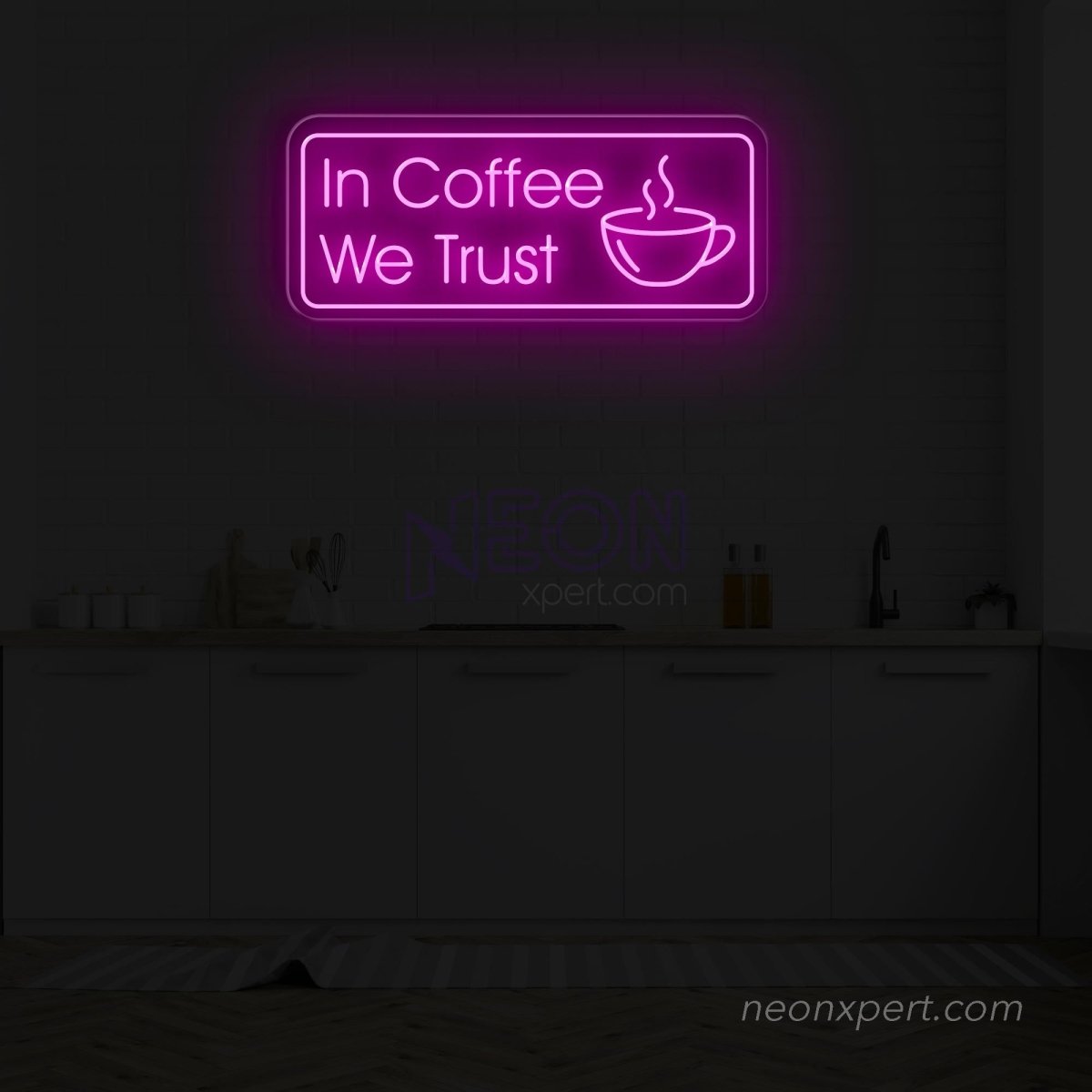 In Coffee We Trust | Coffee Led Neon Light - NeonXpert