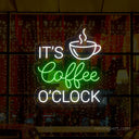 It's Coffee O'clock Neon Sign - Time for a coffee glow - NeonXpert