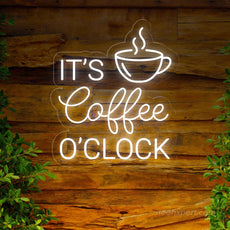 It's Coffee O'clock Neon Sign - Time for a coffee glow - NeonXpert