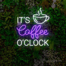 It's Coffee O'clock Neon Sign - Time for a coffee glow - NeonXpert