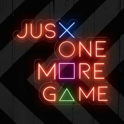 Just One More Game Neon Sign | Led Light Decor For Game Room - NEONXPERT