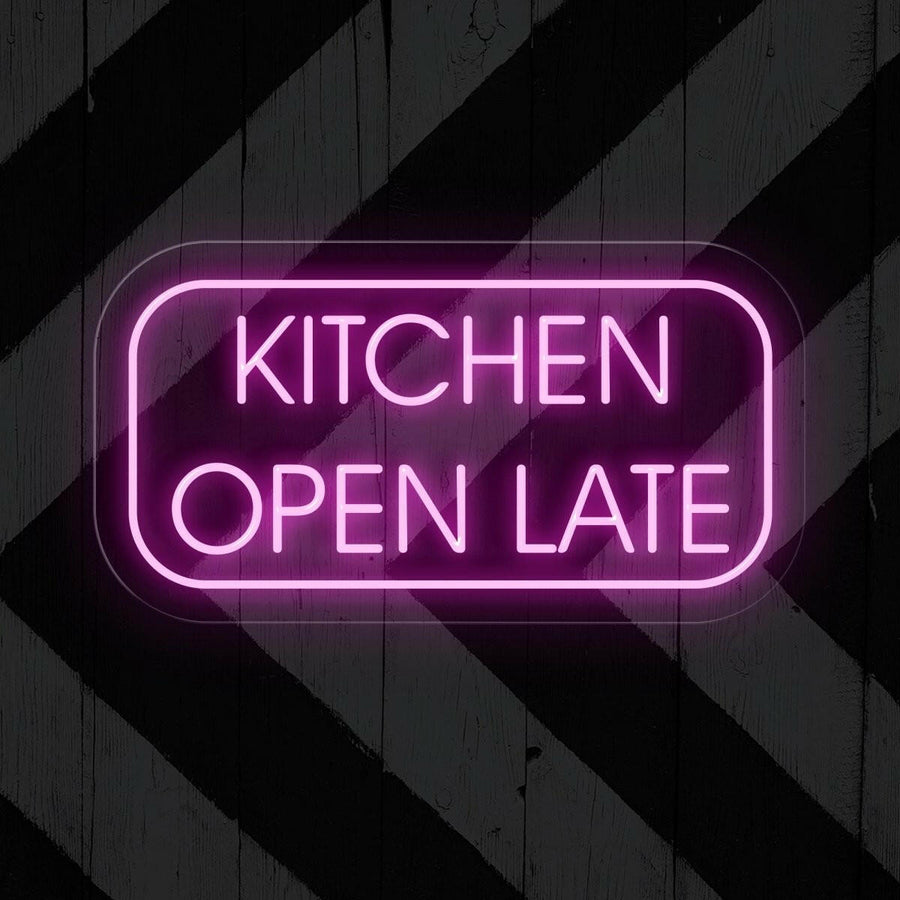 Kitchen Open Late LED Neon Sign: Illuminate Your Space - NEONXPERT