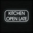 Kitchen Open Late LED Neon Sign: Illuminate Your Space - NEONXPERT