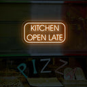 Kitchen Open Late LED Neon Sign: Illuminate Your Space - NEONXPERT