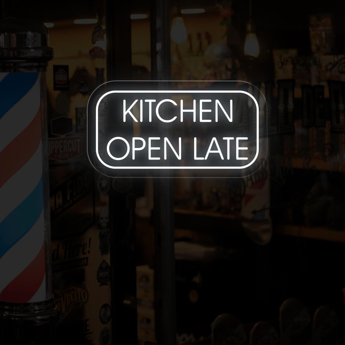 Kitchen Open Late LED Neon Sign: Illuminate Your Space - NEONXPERT
