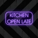 Kitchen Open Late LED Neon Sign: Illuminate Your Space - NEONXPERT