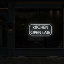 Kitchen Open Late LED Neon Sign: Illuminate Your Space - NEONXPERT