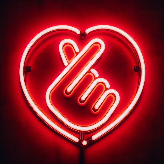 Korean Heart Neon Sign – Where Love Meets K-Culture - NeonXpert