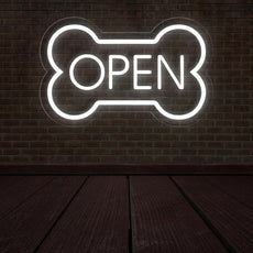 LED Dog Bone Neon Open Sign | Enhancing Pet Shop Business Signage - NEONXPERT