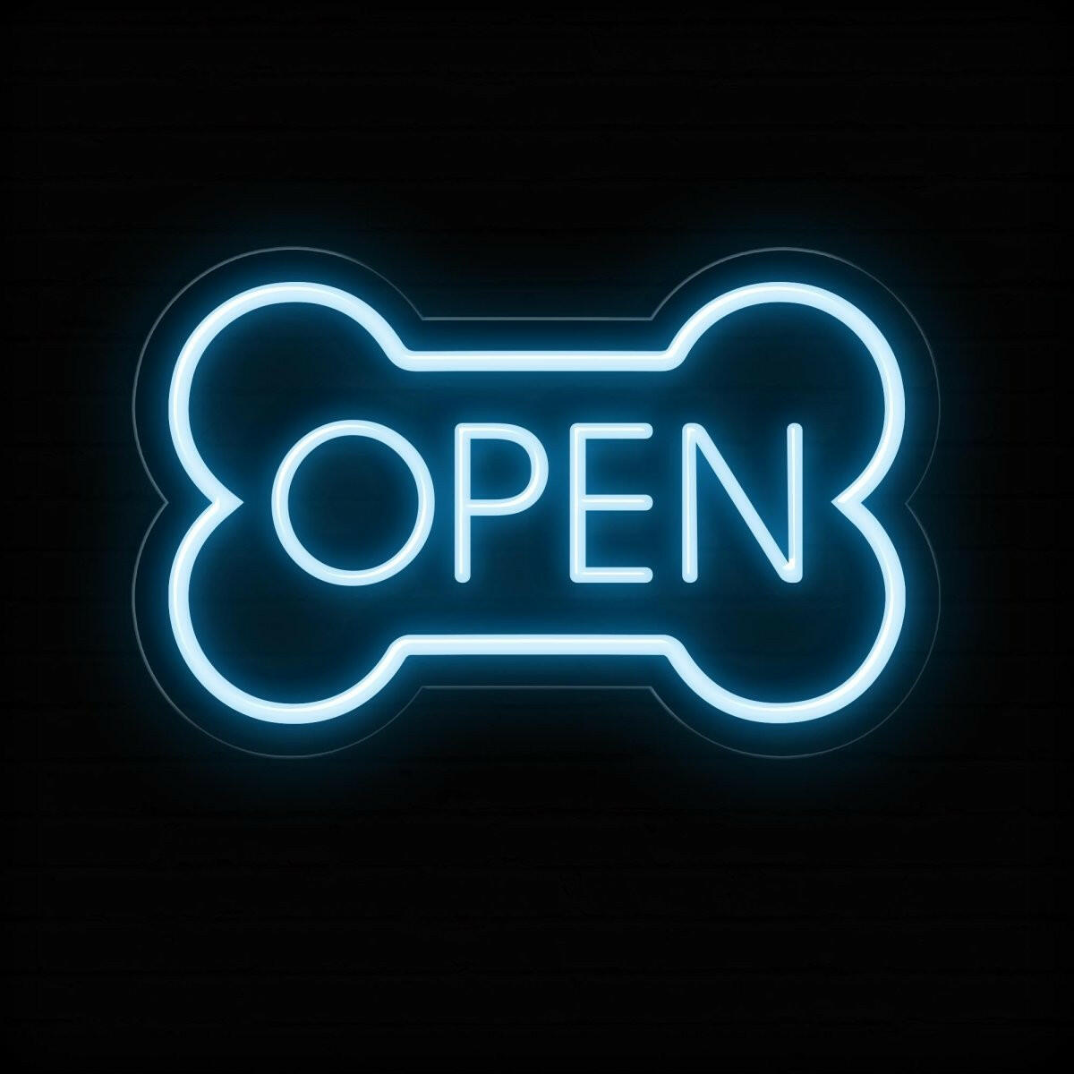 LED Dog Bone Neon Open Sign | Enhancing Pet Shop Business Signage ...