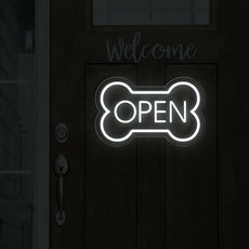 LED Dog Bone Neon Open Sign | Enhancing Pet Shop Business Signage - NEONXPERT