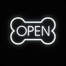 LED Dog Bone Neon Open Sign | Enhancing Pet Shop Business Signage - NEONXPERT