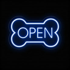 LED Dog Bone Neon Open Sign | Enhancing Pet Shop Business Signage - NEONXPERT