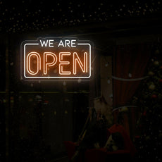 LED We Are Open Neon Sign | Business Window Signage - NEONXPERT