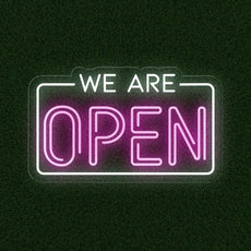 LED We Are Open Neon Sign | Business Window Signage - NEONXPERT