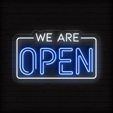 LED We Are Open Neon Sign | Business Window Signage - NEONXPERT