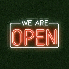 LED We Are Open Neon Sign | Business Window Signage - NEONXPERT