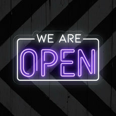 LED We Are Open Neon Sign | Business Window Signage - NEONXPERT