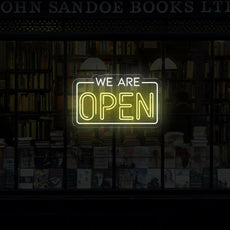 LED We Are Open Neon Sign | Business Window Signage - NEONXPERT