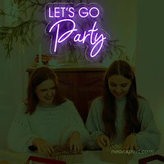 Let's Go Party LED Neon Sign - Ultimate Party Highlight | Vibrant Event Decor - NeonXpert