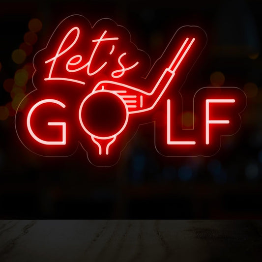 Let's Golf Neon Sign - Elevate Your Golfing Space - NEONXPERT