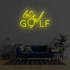 Let's Golf Neon Sign - Elevate Your Golfing Space - NEONXPERT