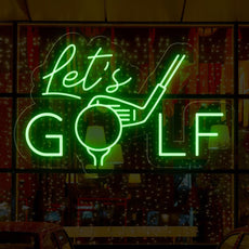 Let's Golf Neon Sign - Elevate Your Golfing Space - NEONXPERT