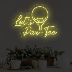 Let's Par-Tee Golf Neon Signs For Man Cave - NEONXPERT