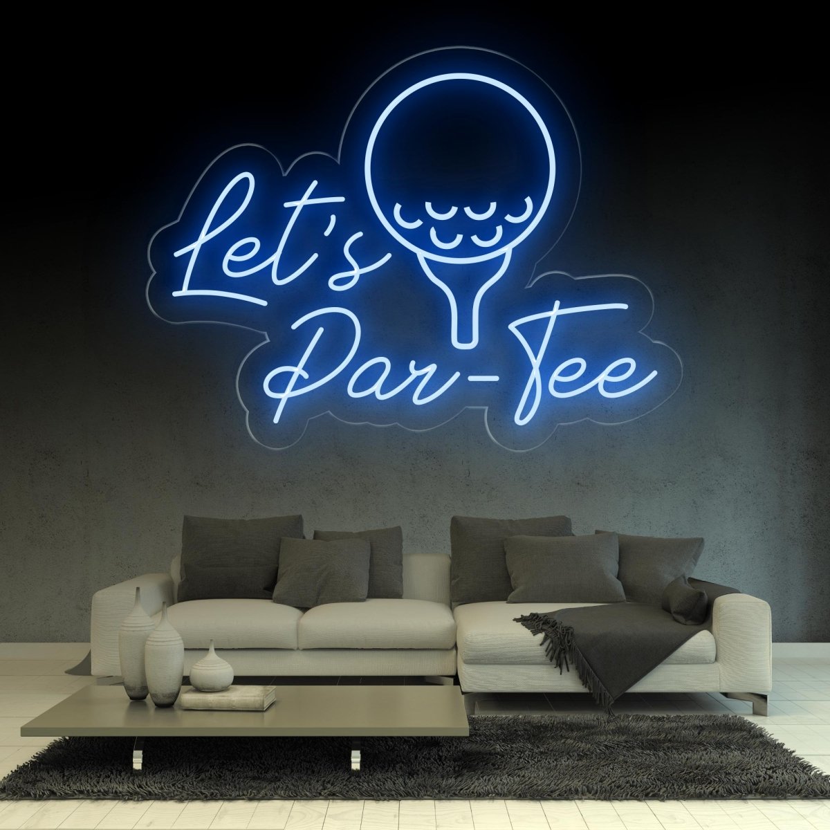 Let's Par-Tee Golf Neon Signs For Man Cave - NEONXPERT