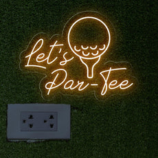 Let's Par-Tee Golf Neon Signs For Man Cave - NEONXPERT