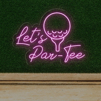 Let's Par-Tee Golf Neon Signs For Man Cave - NEONXPERT