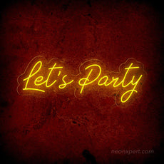 Let's Party Neon Sign Large - Eye-Catching Event Backdrop | Dimmable - NeonXpert