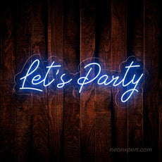 Let's Party Neon Sign Large - Eye-Catching Event Backdrop | Dimmable - NeonXpert