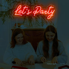 Let's Party Neon Sign Large - Eye-Catching Event Backdrop | Dimmable - NeonXpert