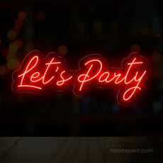 Let's Party Neon Sign Large - Eye-Catching Event Backdrop | Dimmable - NeonXpert