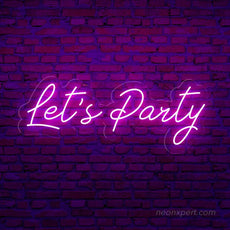 Let's Party Neon Sign Large - Eye-Catching Event Backdrop | Dimmable - NeonXpert