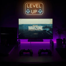 Level Up Neon Sign - Game Room Lighting & Decor - NEONXPERT