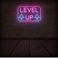 Level Up Neon Sign - Game Room Lighting & Decor - NEONXPERT