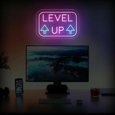 Level Up Neon Sign - Game Room Lighting & Decor - NEONXPERT