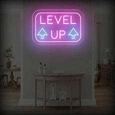 Level Up Neon Sign - Game Room Lighting & Decor - NEONXPERT