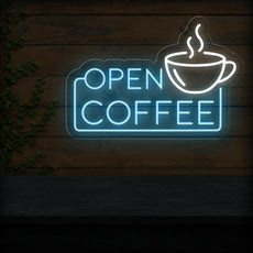 Light Up Open Coffee Sign for Coffee Shop | Warm Coffee Ambiance - NEONXPERT