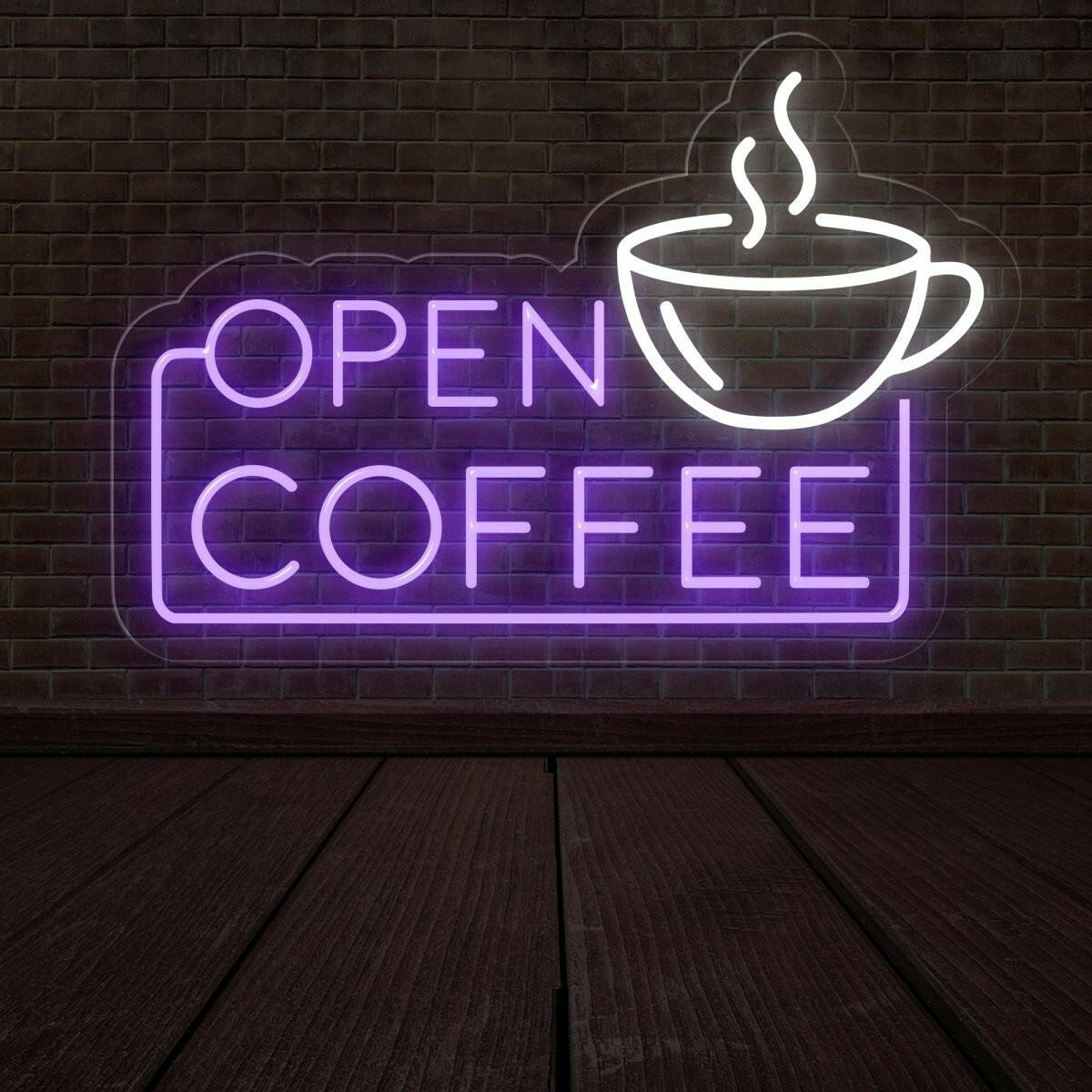 Light Up Open Coffee Sign for Coffee Shop | Warm Coffee Ambiance - NEONXPERT