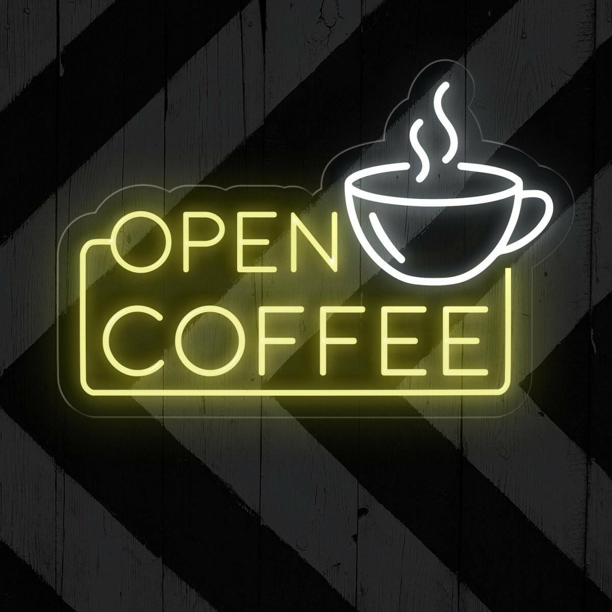 Light Up Open Coffee Sign for Coffee Shop | Warm Coffee Ambiance - NEONXPERT